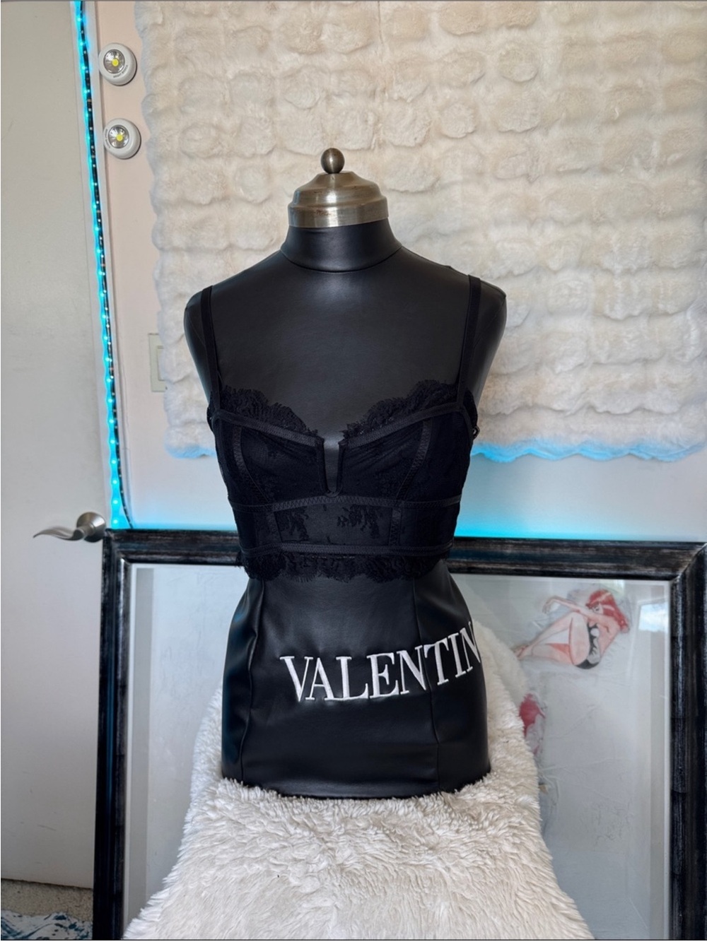 Free people Black Lace Bustier Top